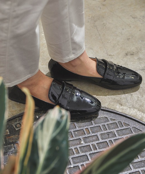 Juze（ジュゼ）の「【晴雨兼用・生活防水】ソフトコインローファーレインシューズ（レインシューズ・レディース・ブラック・L/M/S）」の8枚目の写真