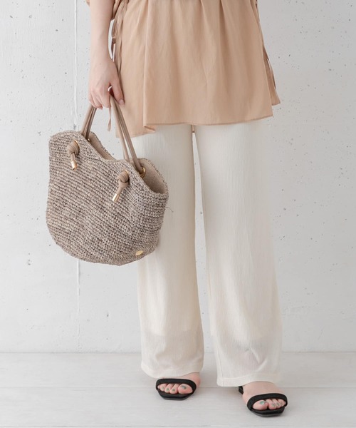 URBAN RESEARCH Sonny Label（アーバンリサーチサニーレーベル）の「楊柳イージーパンツ（その他パンツ・レディース・ミント/ブラック/オフホワイト・FREE）」の2枚目の写真