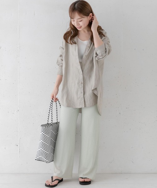 URBAN RESEARCH Sonny Label（アーバンリサーチサニーレーベル）の「楊柳イージーパンツ（その他パンツ・レディース・ミント/ブラック/オフホワイト・FREE）」の4枚目の写真