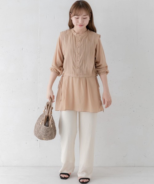 URBAN RESEARCH Sonny Label（アーバンリサーチサニーレーベル）の「楊柳イージーパンツ（その他パンツ・レディース・ミント/ブラック/オフホワイト・FREE）」の7枚目の写真