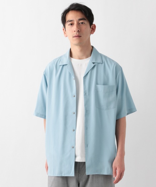 GLOBAL WORK（グローバルワーク）の「快適オープンカラーシャツ/938851（シャツ/ブラウス・メンズ・ブラック/ピンク/カーキ/ライトグレー/ライトブルー/ブラウン・SMALL/MEDIUM/LARGE/X-LARGE）」の6枚目の写真