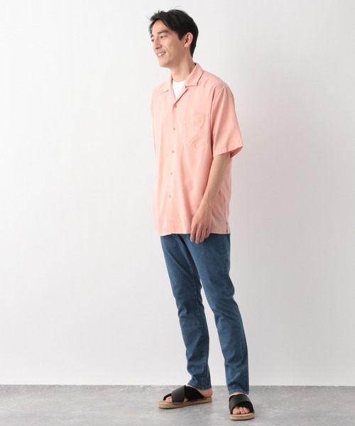 GLOBAL WORK（グローバルワーク）の「快適オープンカラーシャツ/938851（シャツ/ブラウス・メンズ・ブラック/ピンク/カーキ/ライトグレー/ライトブルー/ブラウン・SMALL/MEDIUM/LARGE/X-LARGE）」の11枚目の写真