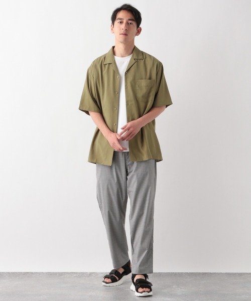 GLOBAL WORK（グローバルワーク）の「快適オープンカラーシャツ/938851（シャツ/ブラウス・メンズ・ブラック/ピンク/カーキ/ライトグレー/ライトブルー/ブラウン・SMALL/MEDIUM/LARGE/X-LARGE）」の16枚目の写真