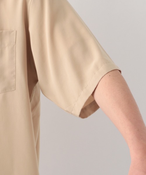 GLOBAL WORK（グローバルワーク）の「快適オープンカラーシャツ/938851（シャツ/ブラウス・メンズ・ブラック/ピンク/カーキ/ライトグレー/ライトブルー/ブラウン・SMALL/MEDIUM/LARGE/X-LARGE）」の9枚目の写真