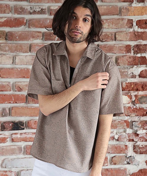 RATTLE TRAP(ラトルトラップ)の「ハーフジッププルオーバシャツ(シャツ/ブラウス・メンズ・ブラック/ベージュ・S/M/L)」の18枚目の写真