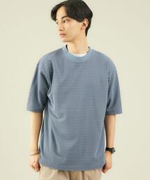 green label relaxing | CM クリアピケ ボーダー クルーネック 半袖 Tシャツ カットソー(Tシャツ/カットソー)