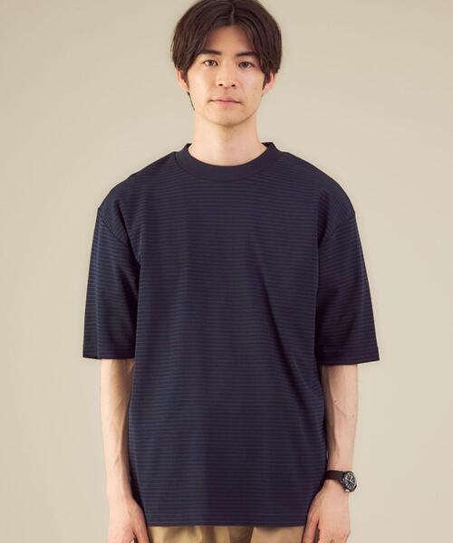 green label relaxing(グリーンレーベルリラクシング)の「OLT CM クリアピケ ボーダー クルーネック 半袖 Tシャツ カットソー(Tシャツ/カットソー・メンズ・ライトブルー/ホワイト/ネイビー・X-LARGE/SMALL/LARGE/MEDIUM)」の7枚目の写真