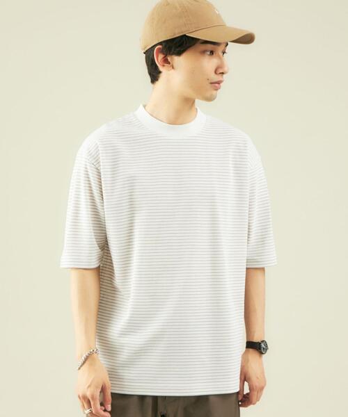 green label relaxing(グリーンレーベルリラクシング)の「OLT CM クリアピケ ボーダー クルーネック 半袖 Tシャツ カットソー(Tシャツ/カットソー・メンズ・ライトブルー/ホワイト/ネイビー・X-LARGE/SMALL/LARGE/MEDIUM)」の10枚目の写真