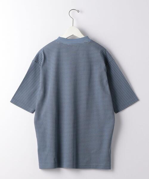 green label relaxing(グリーンレーベルリラクシング)の「OLT CM クリアピケ ボーダー クルーネック 半袖 Tシャツ カットソー(Tシャツ/カットソー・メンズ・ライトブルー/ホワイト/ネイビー・X-LARGE/SMALL/LARGE/MEDIUM)」の12枚目の写真