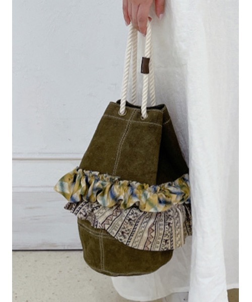 BEARDSLEY（ビアズリー）の「【アソート】ヴィンテージネクタイバッグ（ショルダーバッグ・レディース・カーキ・FREE）」の12枚目の写真