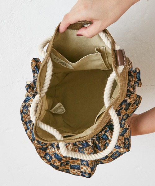 BEARDSLEY（ビアズリー）の「【アソート】ヴィンテージネクタイバッグ（ショルダーバッグ・レディース・カーキ・FREE）」の9枚目の写真