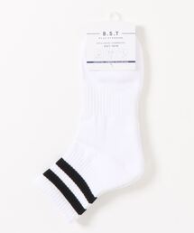 Blue Standard  | 【BLUE STANDARD】アンクルライン　ｸｫｰﾀｰ丈ソックス（靴下）(ソックス/靴下)