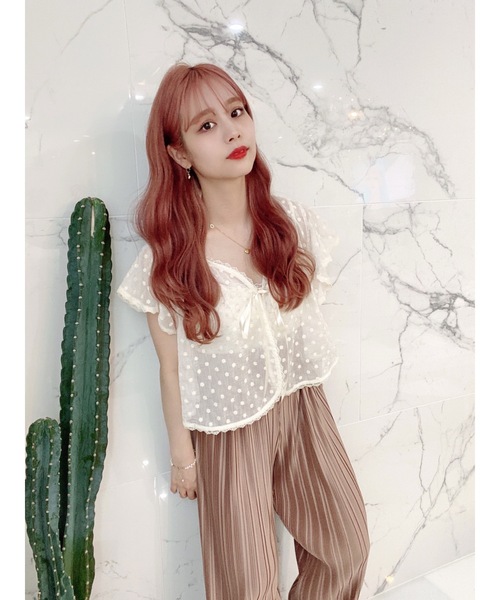 JUMELLE(ジュメロ)の「トランスレーストップ(シャツ/ブラウス・レディース・ベージュ/ブラウン・FREE)」の10枚目の写真