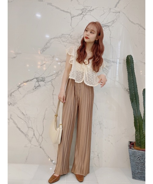 JUMELLE(ジュメロ)の「トランスレーストップ(シャツ/ブラウス・レディース・ベージュ/ブラウン・FREE)」の15枚目の写真