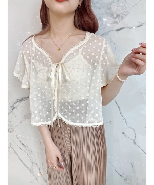 JUMELLE(ジュメロ)の「トランスレーストップ(シャツ/ブラウス・レディース・ベージュ/ブラウン・FREE)」の21枚目の写真