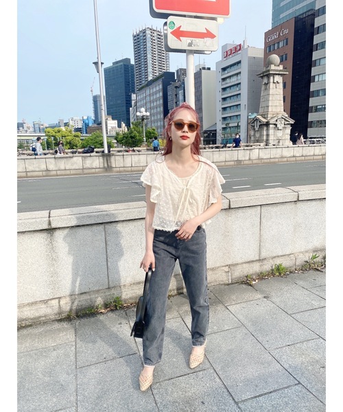 JUMELLE(ジュメロ)の「トランスレーストップ(シャツ/ブラウス・レディース・ベージュ/ブラウン・FREE)」の11枚目の写真