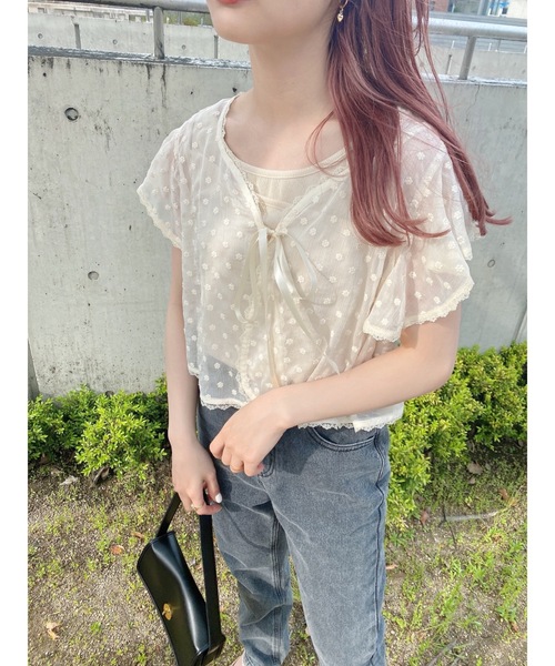 JUMELLE(ジュメロ)の「トランスレーストップ(シャツ/ブラウス・レディース・ベージュ/ブラウン・FREE)」の22枚目の写真