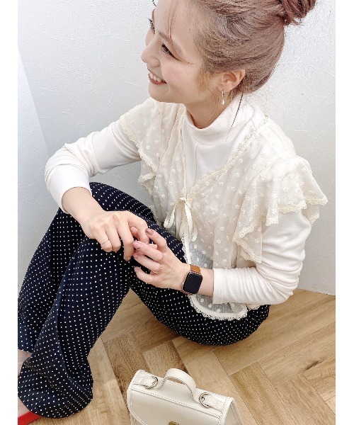 JUMELLE(ジュメロ)の「トランスレーストップ(シャツ/ブラウス・レディース・ベージュ/ブラウン・FREE)」の6枚目の写真