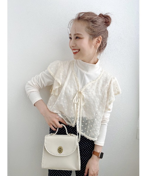 JUMELLE(ジュメロ)の「トランスレーストップ(シャツ/ブラウス・レディース・ベージュ/ブラウン・FREE)」の5枚目の写真