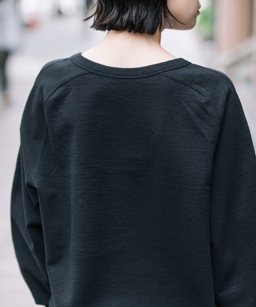 Munich（ミューニック）の「コットンクリンプジャージー　スウェットトップス（スウェット・レディース・ブラック/イエロー/モカ/グレイッシュベージュ・FREE）」の15枚目の写真