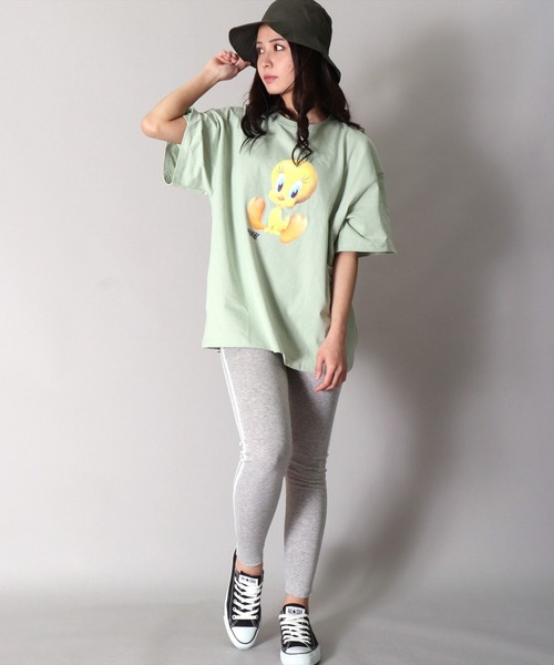 BAYBLO（ベイブロ）の「(SB)【ストレッチ】親子コーデが楽しめちゃう^^ 2本ライン レギンス（レギンス/スパッツ・レディース・ブラック/チャコールグレー/杢グレー・FREE）」の8枚目の写真