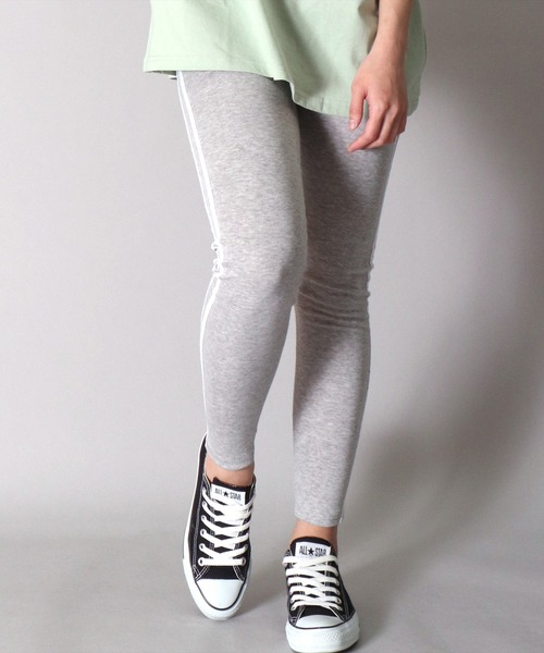 BAYBLO（ベイブロ）の「(SB)【ストレッチ】親子コーデが楽しめちゃう^^ 2本ライン レギンス（レギンス/スパッツ・レディース・ブラック/チャコールグレー/杢グレー・FREE）」の9枚目の写真