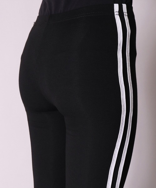 BAYBLO（ベイブロ）の「(SB)【ストレッチ】親子コーデが楽しめちゃう^^ 2本ライン レギンス（レギンス/スパッツ・レディース・ブラック/チャコールグレー/杢グレー・FREE）」の12枚目の写真