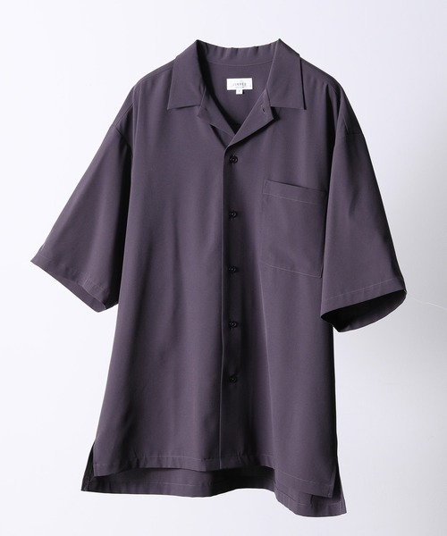 JUNRED（ジュンレッド）の「ドレープオープンカラーBIGシャツ（シャツ/ブラウス・メンズ・チャコールグレー/ベージュ/ミント/ネイビー・M/L/LL）」の2枚目の写真