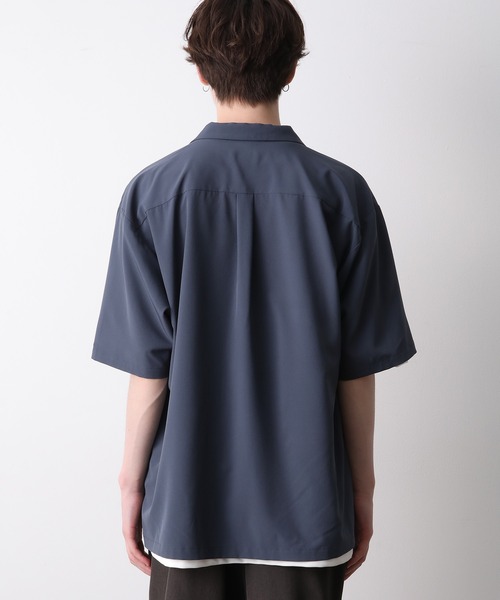 JUNRED（ジュンレッド）の「ドレープオープンカラーBIGシャツ（シャツ/ブラウス・メンズ・チャコールグレー/ベージュ/ミント/ネイビー・M/L/LL）」の16枚目の写真