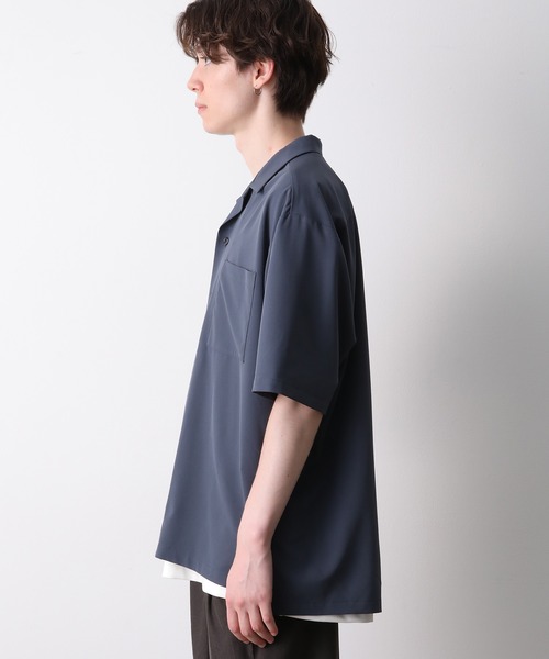 JUNRED（ジュンレッド）の「ドレープオープンカラーBIGシャツ（シャツ/ブラウス・メンズ・チャコールグレー/ベージュ/ミント/ネイビー・M/L/LL）」の22枚目の写真