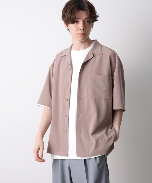 JUNRED（ジュンレッド）の「ドレープオープンカラーBIGシャツ（シャツ/ブラウス・メンズ・チャコールグレー/ベージュ/ミント/ネイビー・M/L/LL）」の8枚目の写真