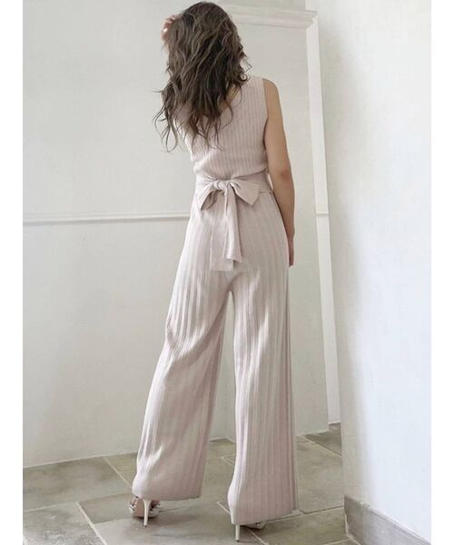 RESEXXY(リゼクシー)の「バックカシュクールニットコンビネゾン(つなぎ/オールインワン・レディース・ブラック/ワイン/ベージュ・FREE)」の12枚目の写真