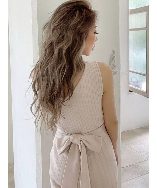 RESEXXY(リゼクシー)の「バックカシュクールニットコンビネゾン(つなぎ/オールインワン・レディース・ブラック/ワイン/ベージュ・FREE)」の14枚目の写真