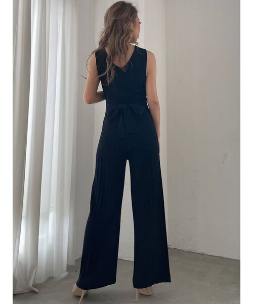 RESEXXY(リゼクシー)の「バックカシュクールニットコンビネゾン(つなぎ/オールインワン・レディース・ブラック/ワイン/ベージュ・FREE)」の18枚目の写真