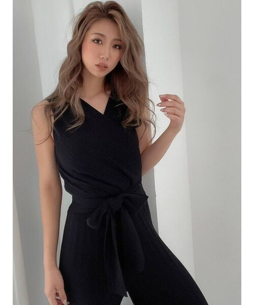 RESEXXY(リゼクシー)の「バックカシュクールニットコンビネゾン(つなぎ/オールインワン・レディース・ブラック/ワイン/ベージュ・FREE)」の19枚目の写真