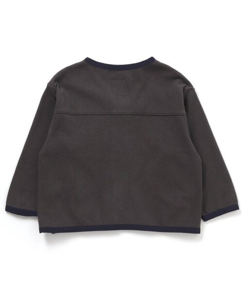 apres les cours（アプレレクール）の「ストレッチフリースカーディガン（カーディガン/ボレロ・キッズ・アイボリー/チャコール・90/100/110/120/80/130/140）」の13枚目の写真