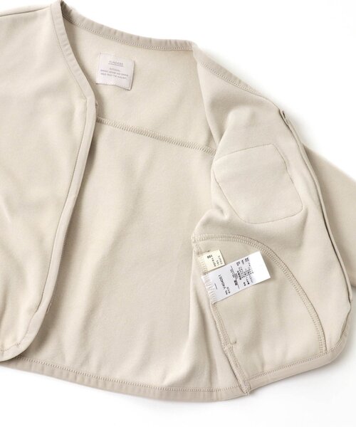 apres les cours（アプレレクール）の「ストレッチフリースカーディガン（カーディガン/ボレロ・キッズ・アイボリー/チャコール・90/100/110/120/80/130/140）」の11枚目の写真