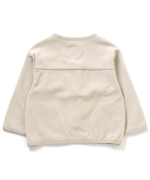 apres les cours（アプレレクール）の「ストレッチフリースカーディガン（カーディガン/ボレロ・キッズ・アイボリー/チャコール・90/100/110/120/80/130/140）」の10枚目の写真