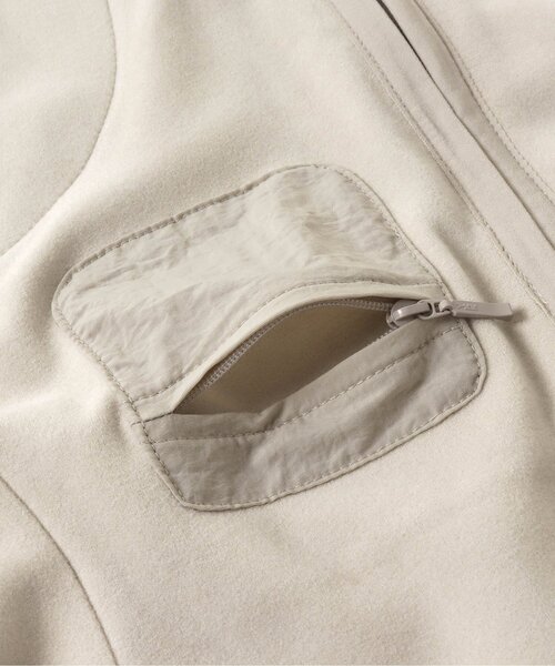 apres les cours（アプレレクール）の「ストレッチフリースカーディガン（カーディガン/ボレロ・キッズ・アイボリー/チャコール・90/100/110/120/80/130/140）」の5枚目の写真