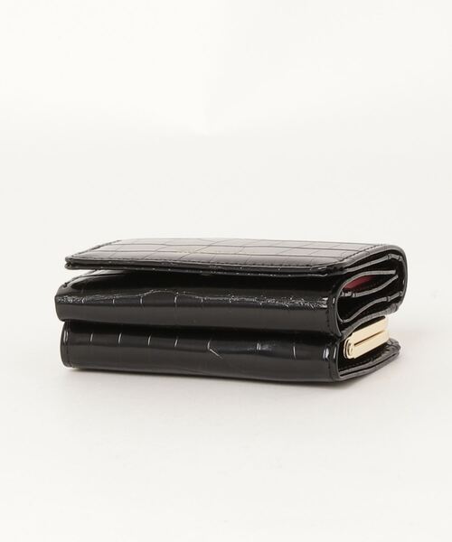 SMIR NASLI(サミールナスリ)の「【SMIRNASLI】サミールナスリ クロコ型三つ折り財布 21122-16002(財布・レディース・ブラック/ライトピンク/ライトグリーン・FREE)」の5枚目の写真
