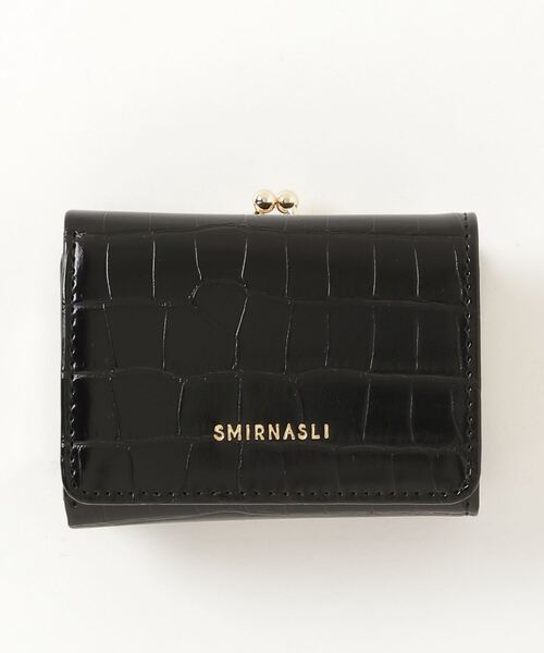 SMIR NASLI(サミールナスリ)の「【SMIRNASLI】サミールナスリ クロコ型三つ折り財布 21122-16002(財布・レディース・ブラック/ライトピンク/ライトグリーン・FREE)」の8枚目の写真