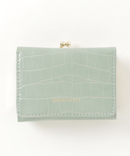 SMIR NASLI(サミールナスリ)の「【SMIRNASLI】サミールナスリ クロコ型三つ折り財布 21122-16002(財布・レディース・ブラック/ライトピンク/ライトグリーン・FREE)」の10枚目の写真