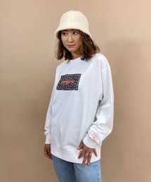 【ZOZOタウン限定アイテム】X-girl/エックスガール   ビッグシルエット  レオパードロゴトレーナー  105213012010