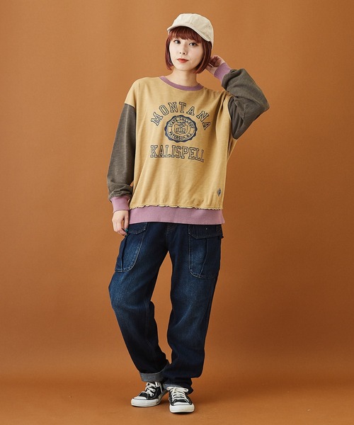 CUBE SUGAR(キューブシュガー)の「11ozデニム サイドポケット テーパードパンツ(デニムパンツ・レディース・インディゴブルー/ライトブルー・S/M)」の17枚目の写真