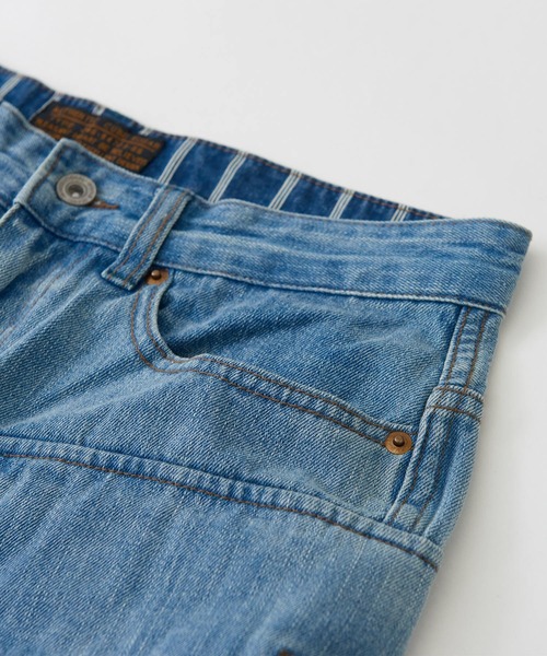 CUBE SUGAR(キューブシュガー)の「11ozデニム サイドポケット テーパードパンツ(デニムパンツ・レディース・インディゴブルー/ライトブルー・S/M)」の15枚目の写真