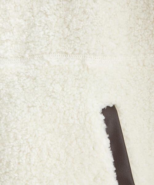 green label relaxing（グリーンレーベルリラクシング）の「ECOPEL パイピング ボア ブルゾン（ブルゾン・レディース・ブラック/ベージュ/ナチュラル・38/36）」の5枚目の写真