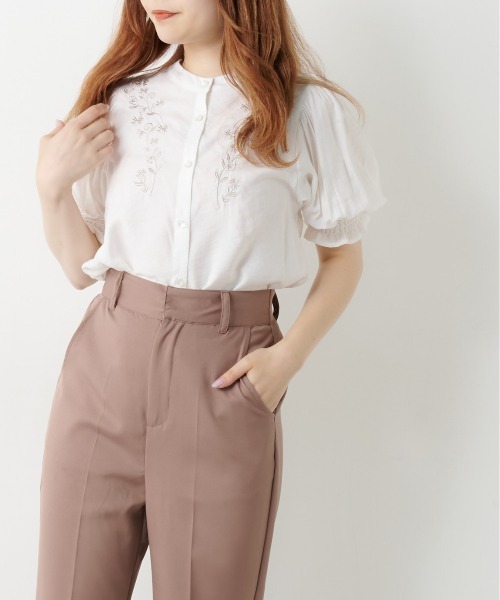 OLIVE des OLIVE（オリーブデオリーブ）の「【WEB限定】お花刺繍ブラウス（シャツ/ブラウス・レディース・オフホワイト/ブラック/ライトブラウン・FREE）」の8枚目の写真