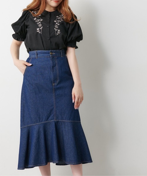 OLIVE des OLIVE（オリーブデオリーブ）の「【WEB限定】お花刺繍ブラウス（シャツ/ブラウス・レディース・オフホワイト/ブラック/ライトブラウン・FREE）」の15枚目の写真