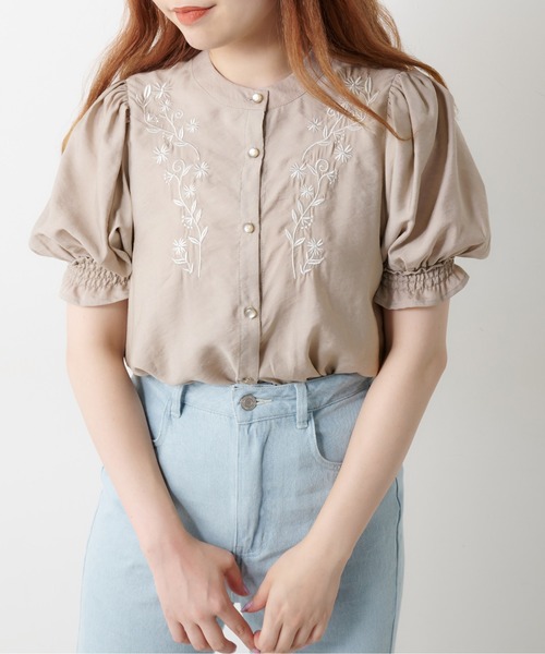 お花刺繍ブラウス OLIVE des OLIVE（オリーブデオリーブ）の「【WEB限定】お花刺繍