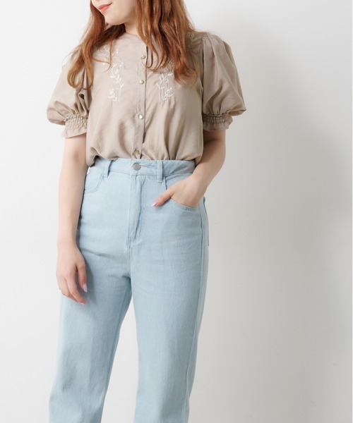 OLIVE des OLIVE（オリーブデオリーブ）の「【WEB限定】お花刺繍ブラウス（シャツ/ブラウス・レディース・オフホワイト/ブラック/ライトブラウン・FREE）」の19枚目の写真